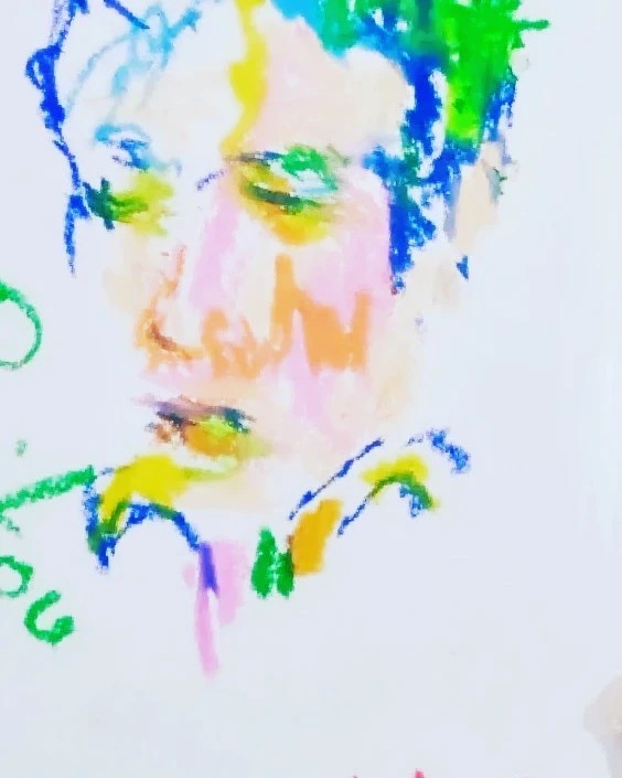 クレヨンの似顔絵