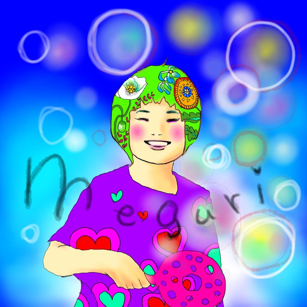 女の子のフルカラー似顔絵